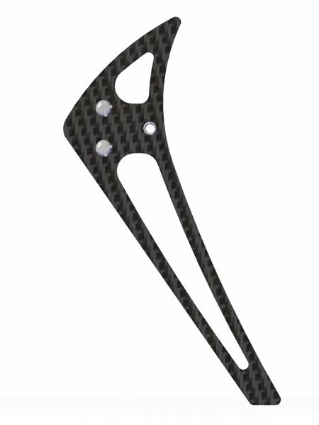 LX0492 - MCPX BL - Carbon Fiber 3D Vertical Fin - Silver