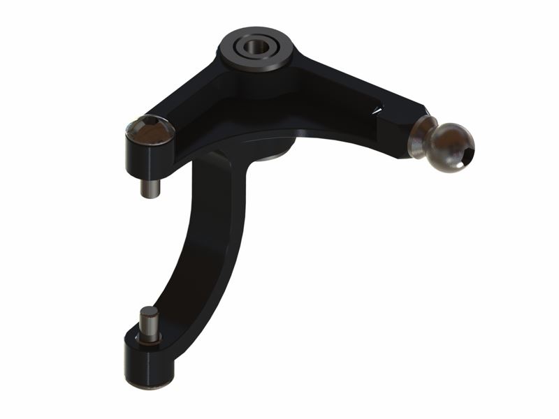 LX1510 - GOBLIN 380/500/570 - Precision Tail Bell Crank Lever - Black