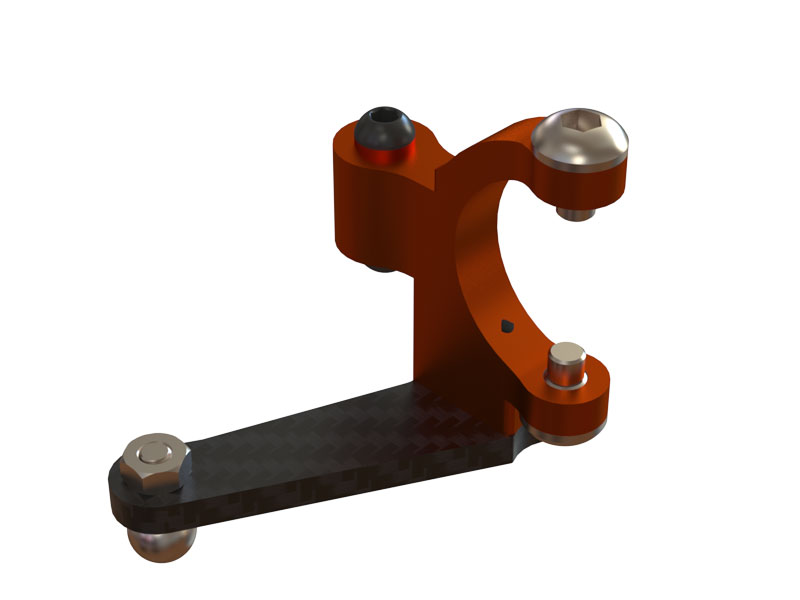 OSP-1140 - OXY3 CNC Alu Tail Bell Crank, Orange